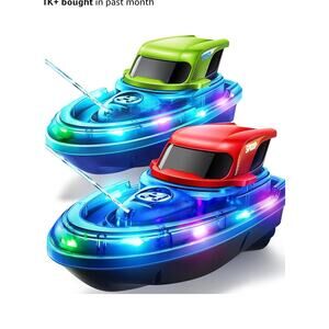 SYMA RC Boats  Remote Control Boat for Pool w/ LED Lights ONLY ONE REMOTE WORKS